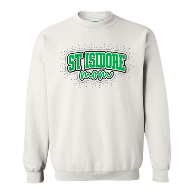 Rhinestone St Isidore Mom Crewneck by TaylorMade Studio