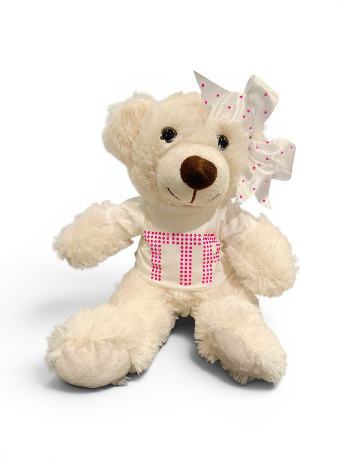 Custom Bear With Rhinestone Tee by TaylorMade Studio, close up