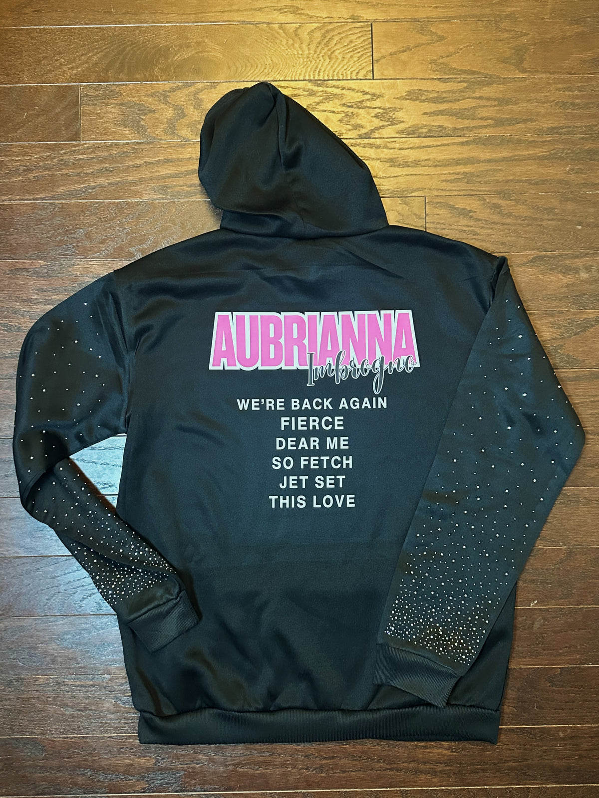 Dance Mom Hoodie With Rhinestone Sleeves by TaylorMade Studio, alternate view