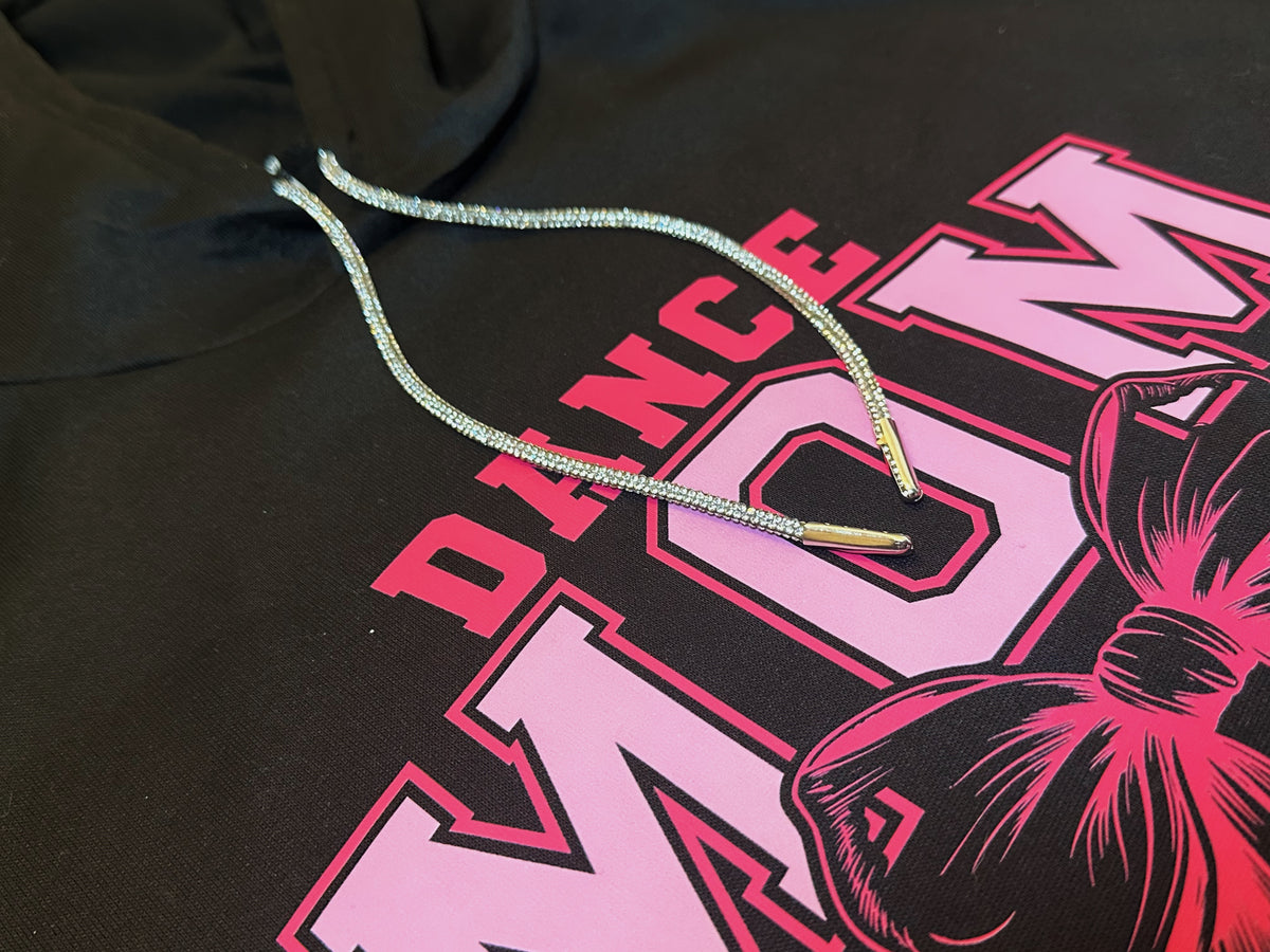 Dance Mom Hoodie With Rhinestone Sleeves by TaylorMade Studio, styled view