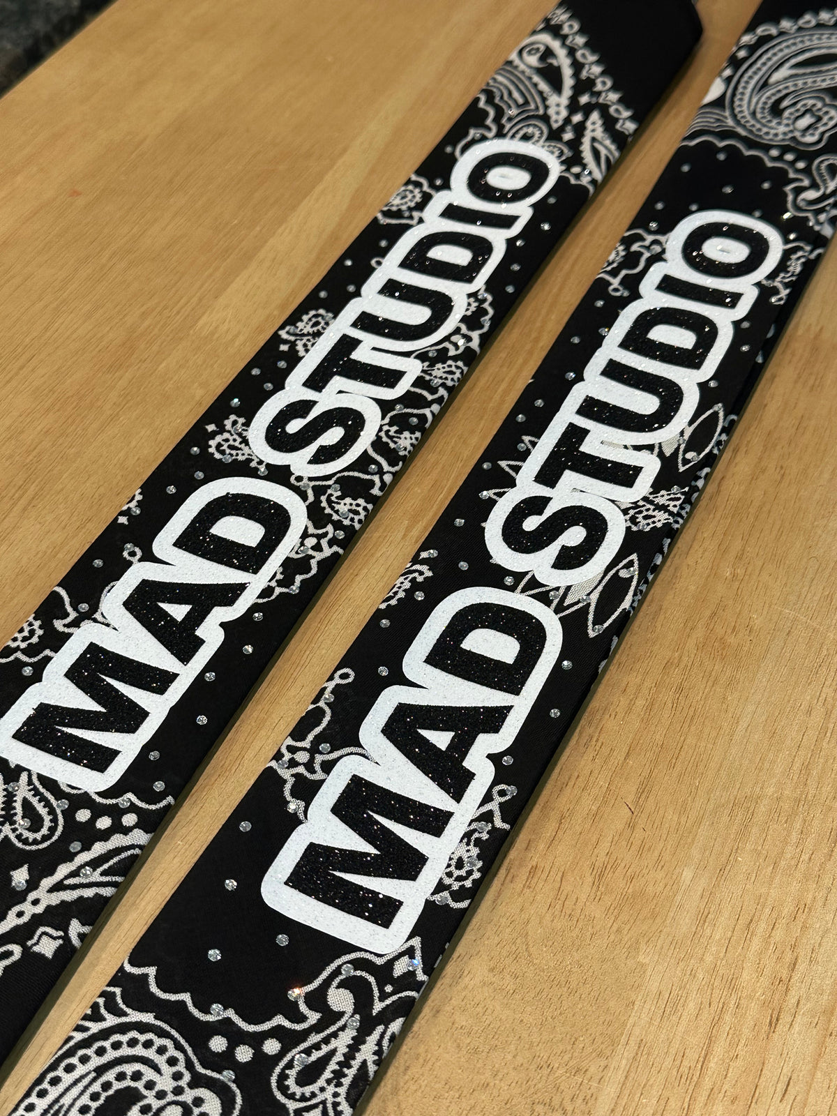 Personalized Rhinestone Bag Tag by TaylorMade Studio, detail view