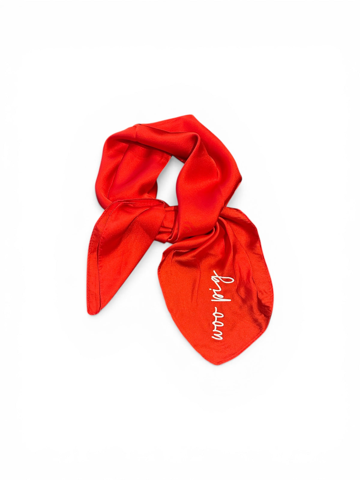 Custom Satin Scarf by TaylorMade Studio, front view