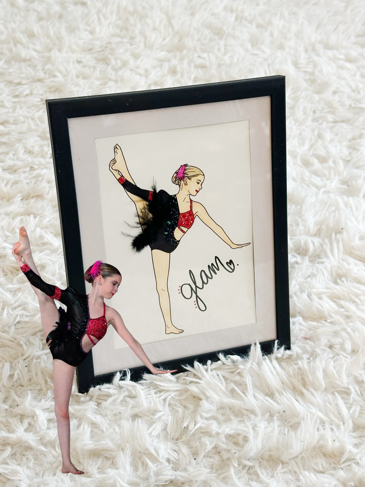 Custom Hand Colored Drawings by TaylorMade Studio, detail view