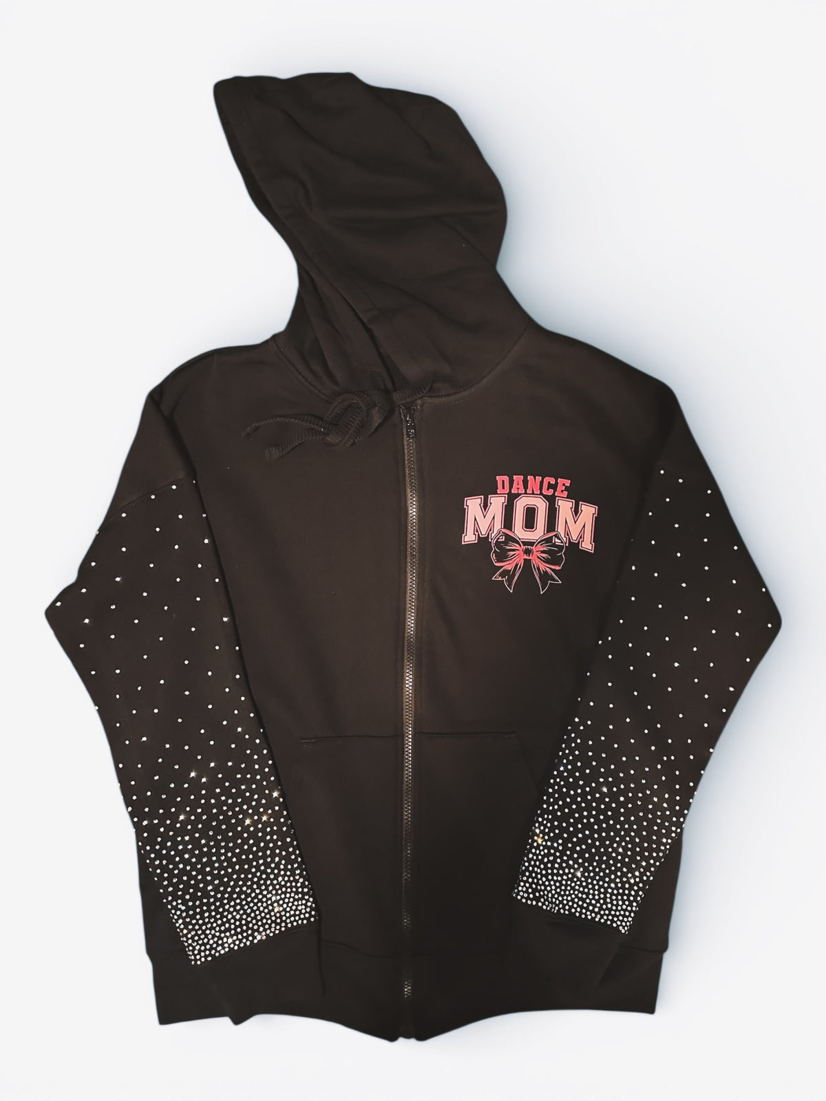 Custom Rhinestone Bling Zip Up by TaylorMade Studio, detail view