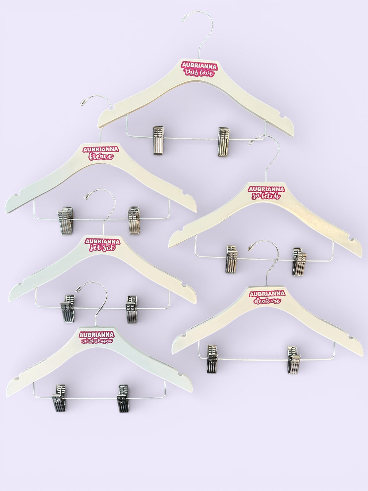 Custom Wooden Child Size Hanger by TaylorMade Studio, detail view